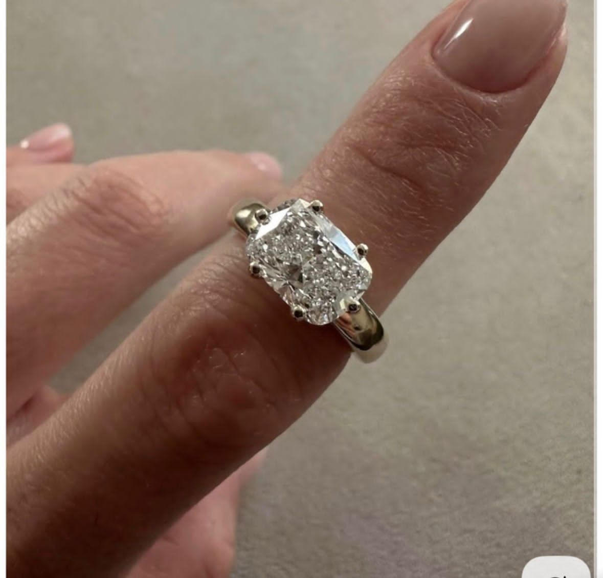 Custom Order Deposit - 3.53ct Champagne Old Mine Cushion Lab Grown Diamond Ring