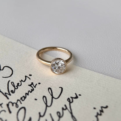 Wade-Old European Cut Lab Grown Diamond Engagement Ring