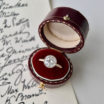Wade-Old European Cut Lab Grown Diamond Engagement Ring